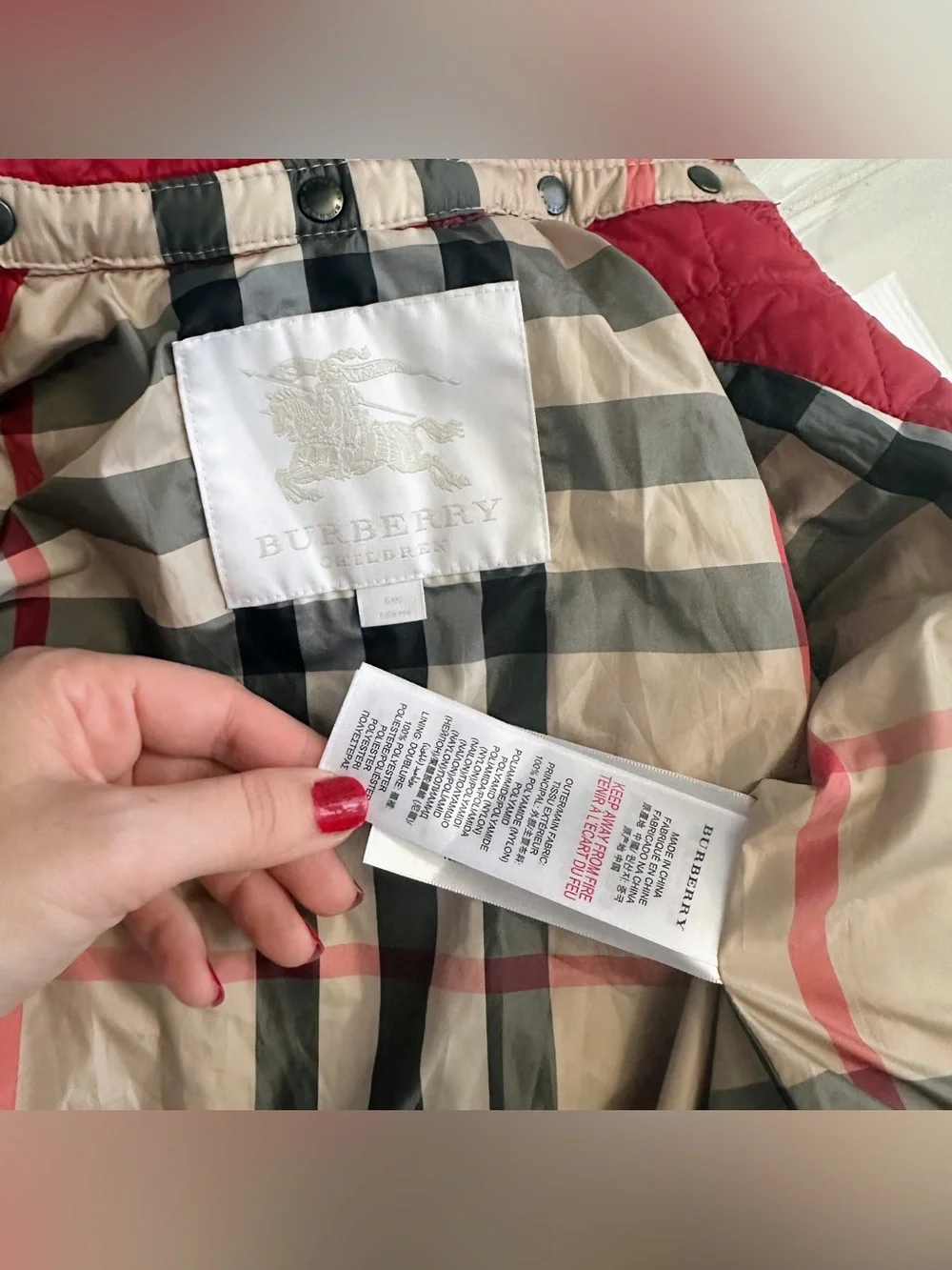 Burberry item description
